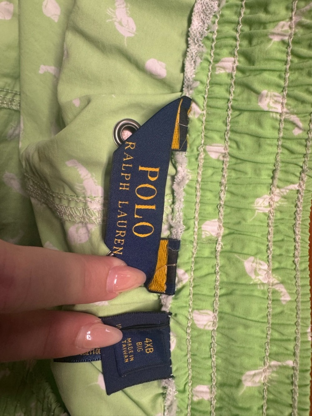 Polo by Ralph Lauren Green Pineapple Print Swim Trunks - Picture 3 of 3